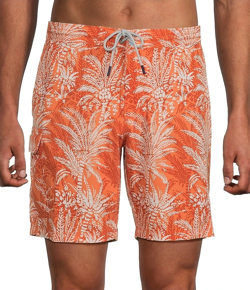 Tommy Bahama Baja Sunset Palms 8#double; Inseam Swim Trunks
