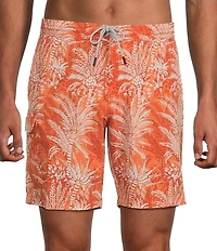 Tommy Bahama Baja Sunset Palms 8#double; Inseam Swim Trunks