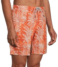 Tommy Bahama Baja Sunset Palms 8#double; Inseam Swim Trunks