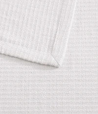 Tommy Bahama Bamboo Woven White Yarn Dyed Bed Blanket