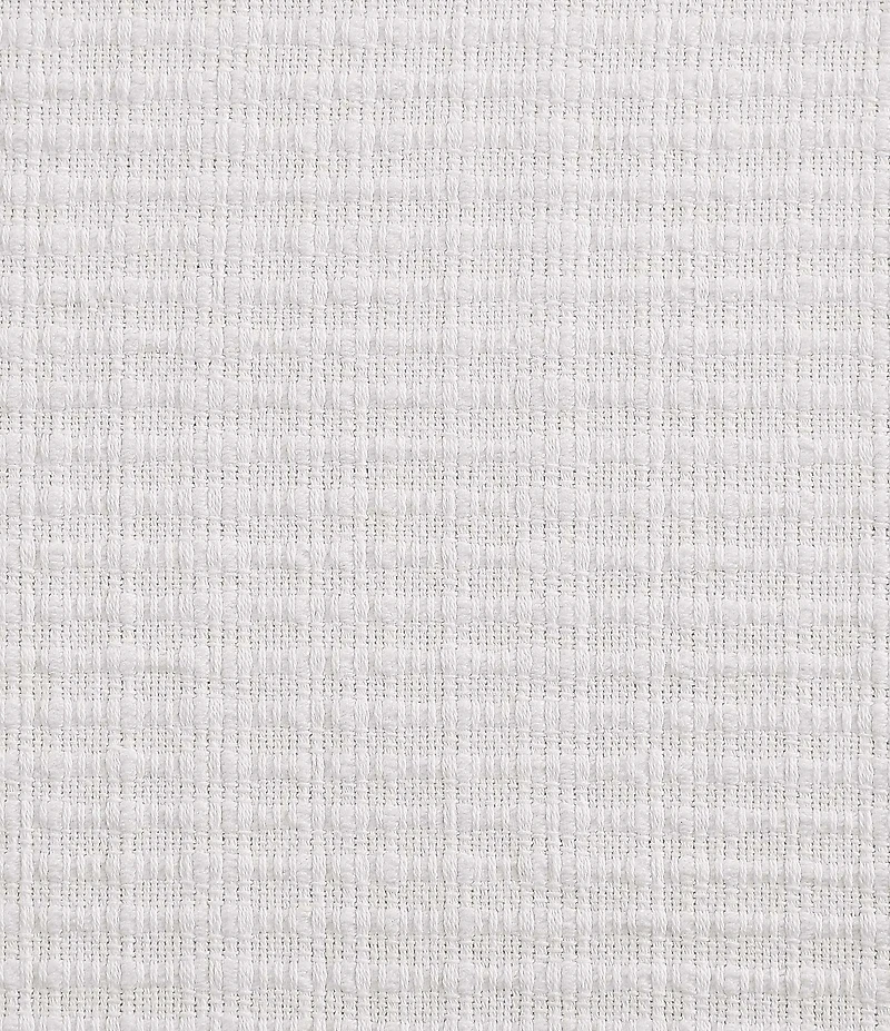 Tommy Bahama Bamboo Woven White Yarn Dyed Bed Blanket