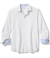 Tommy Bahama Barbados Breeze Playa Plaid Long Sleeve Linen Blend Shirt