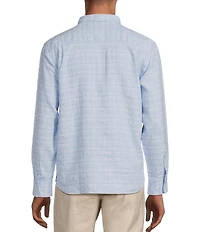 Tommy Bahama Barbados Breeze Playa Plaid Long Sleeve Linen Blend Shirt