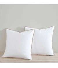 Tommy Bahama Basic Canvas Contrast Trim Euro Shams, Set of 2