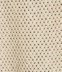 Tommy Bahama Basket Stitch Textured Knit Crew Neck Long Sleeve Pullover Sweater
