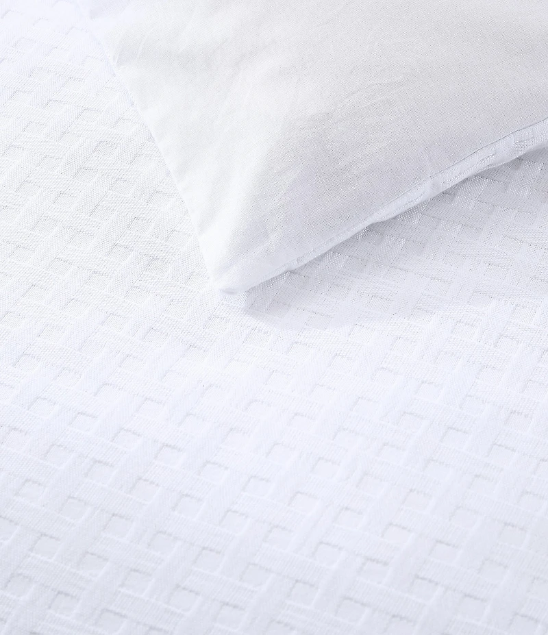 Tommy Bahama Basketweave Solid Cotton Duvet Cover Mini Set