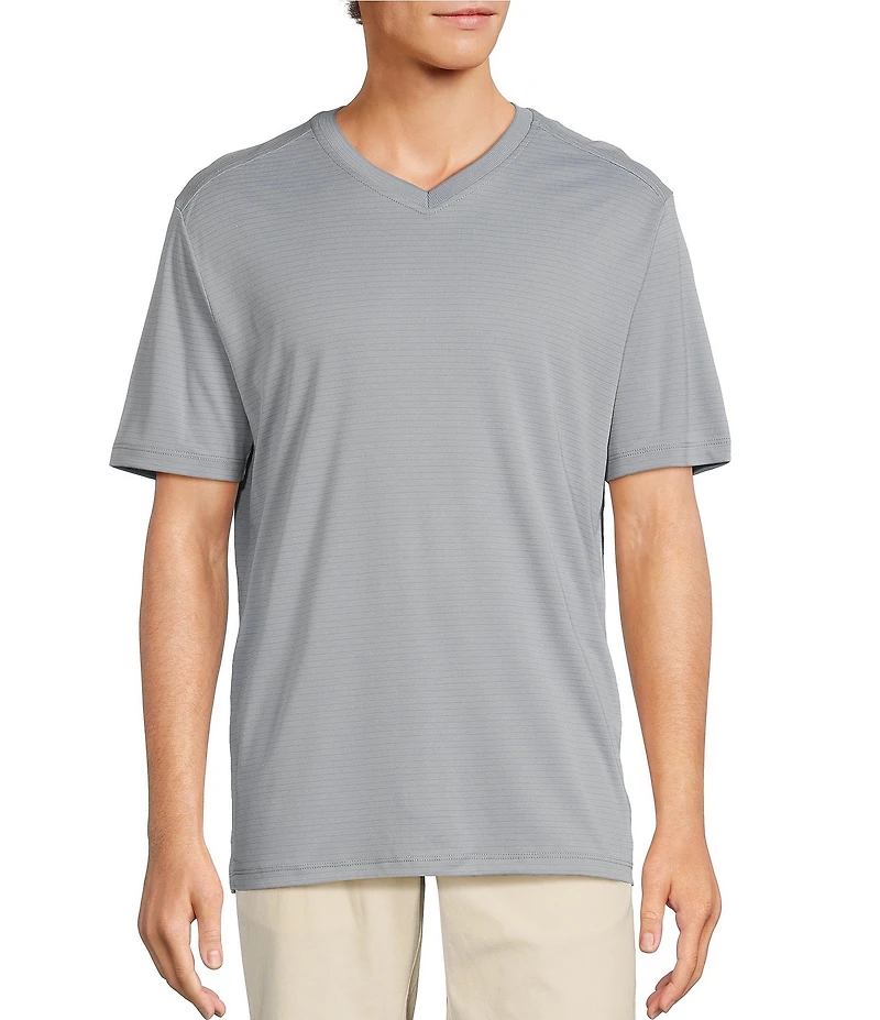 Tommy Bahama Bay Stripe V-Neck Short Sleeve T-Shirt