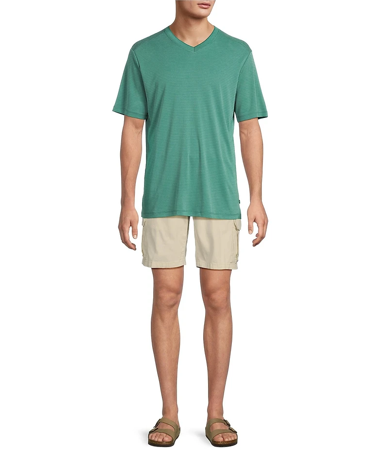 Tommy Bahama Bay Stripe V-Neck Short Sleeve T-Shirt