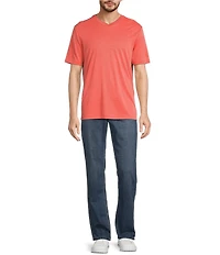 Tommy Bahama Bay Stripe V-Neck Short Sleeve T-Shirt