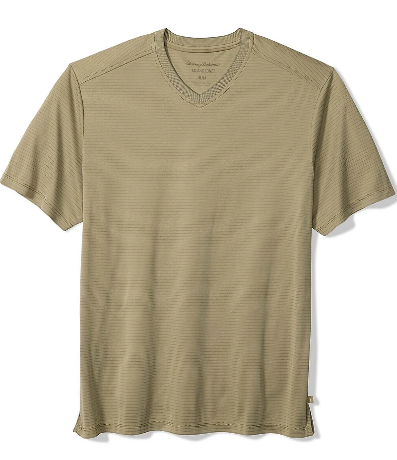 Tommy Bahama Bay Stripe V-Neck Short Sleeve T-Shirt