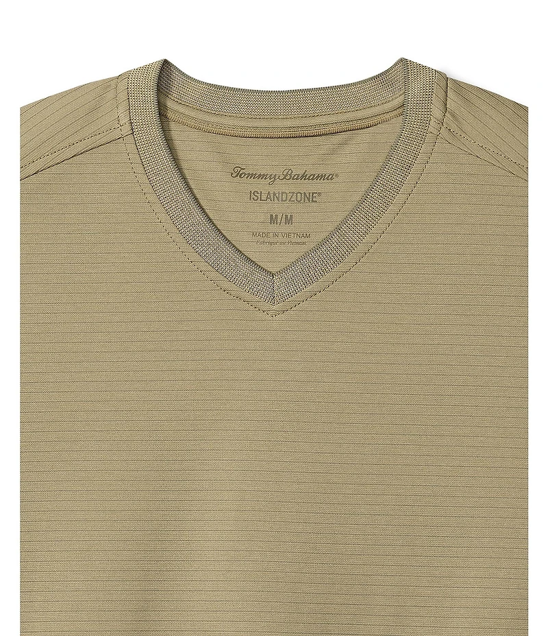 Tommy Bahama Bay Stripe V-Neck Short Sleeve T-Shirt