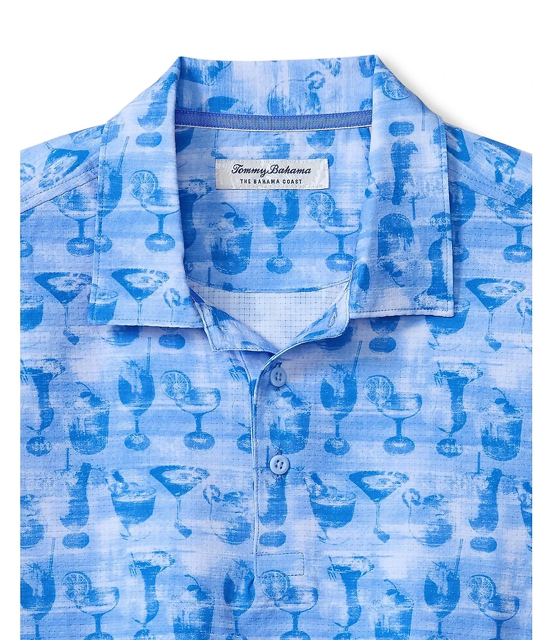 Tommy Bahama Big & Tall Bahama Coast Fizz Impressions Short Sleeve Polo Shirt