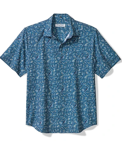 Tommy Bahama Big & Tall Bahama Coast Night Schooled Short Sleeve Woven Shirt
