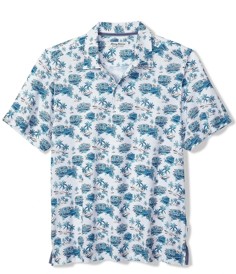 Tommy Bahama Big & Tall Bahama Coast Palm Scape Short Sleeve Polo Shirt