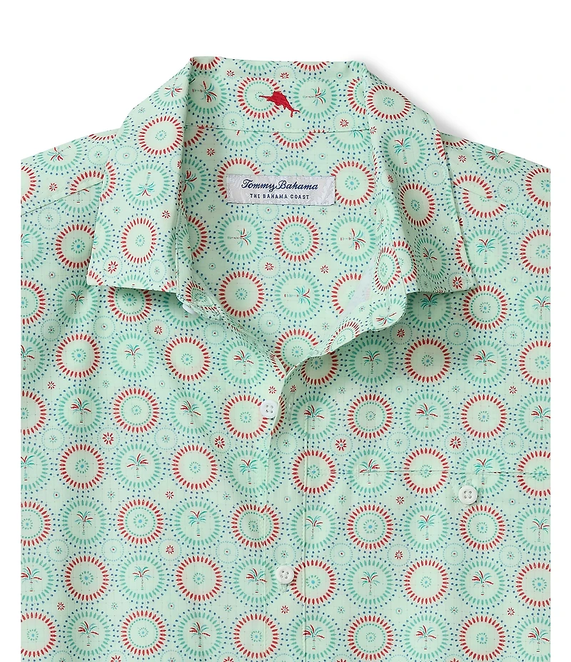 Tommy Bahama Big & Tall Bahama Coast Retro Palms Stretch Short Sleeve Woven Shirt