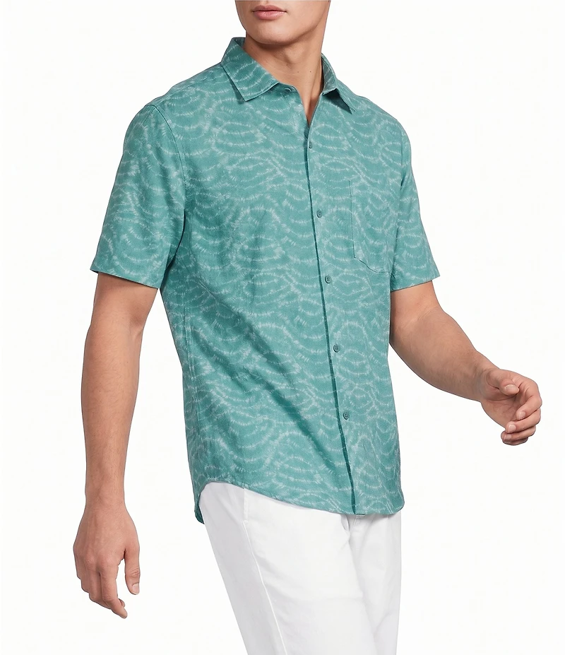 Tommy Bahama Big & Tall Bahama Coast Tidal Mist Short Sleeve Woven Shirt