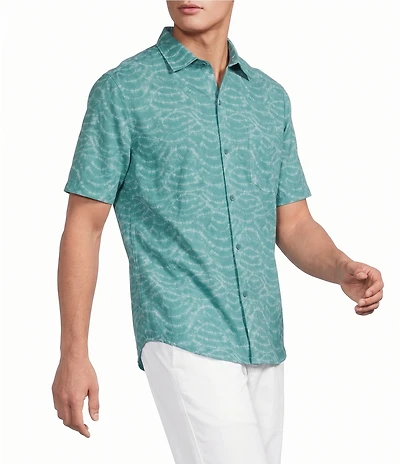 Tommy Bahama Big & Tall Bahama Coast Tidal Mist Short Sleeve Woven Shirt