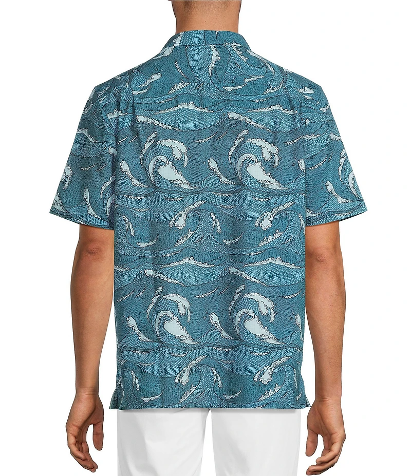 Tommy Bahama Big & Tall Bahama Coast Wavescape Oasis Short Sleeve Woven Shirt