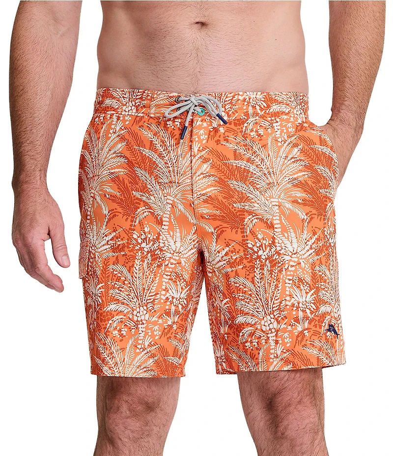 Tommy Bahama Big & Tall Baja Sunset Palms 9#double; Inseam and 10#double; Inseam Swim Trunks