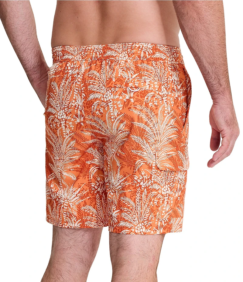 Tommy Bahama Big & Tall Baja Sunset Palms 9#double; Inseam and 10#double; Inseam Swim Trunks