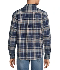 Tommy Bahama Big & Tall Baranco Plaid Long Sleeve Woven Shirt