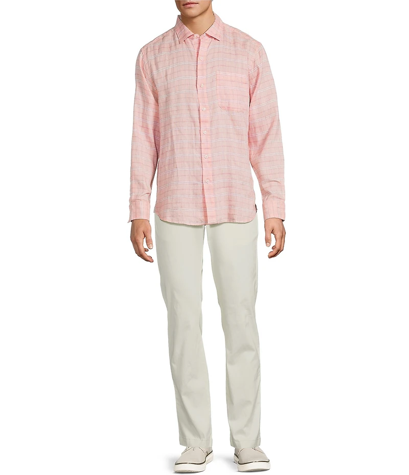 Tommy Bahama Big & Tall Barbados Breeze Playa Plaid Long Sleeve Woven Shirt