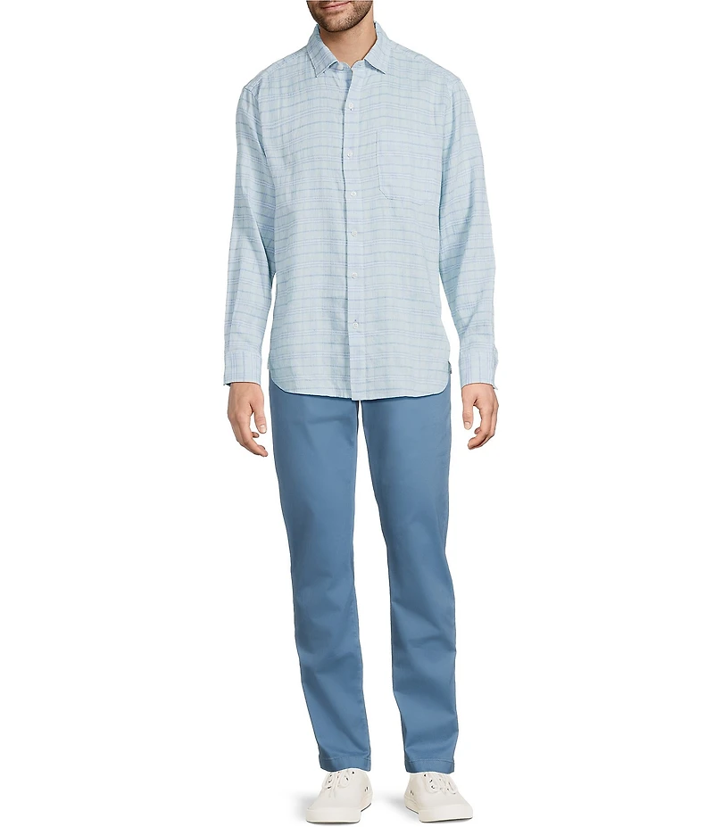 Tommy Bahama Big & Tall Barbados Breeze Playa Plaid Long Sleeve Woven Shirt