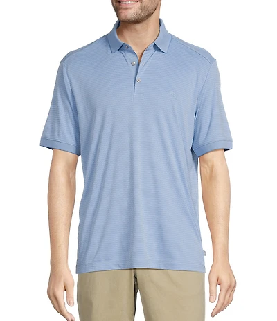 Tommy Bahama Big & Tall Bay Stripe Short Sleeve Polo Shirt