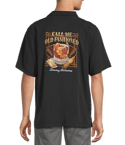 Tommy Bahama Big & Tall Call Me Old Fashioned Short Sleeve Woven Camp Shirt