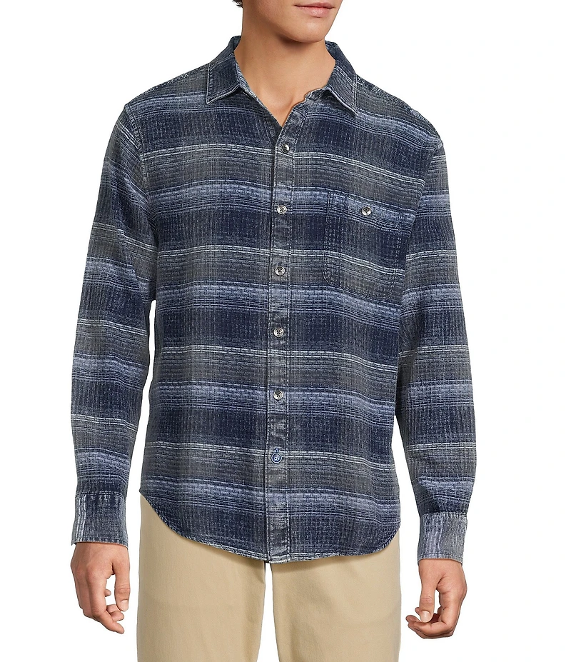Tommy Bahama Big & Tall Cantera Plaid Long Sleeve Woven Shirt