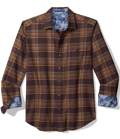 Tommy Bahama Big & Tall Canyon Beach Camano Plaid Long Sleeve Woven Shirt