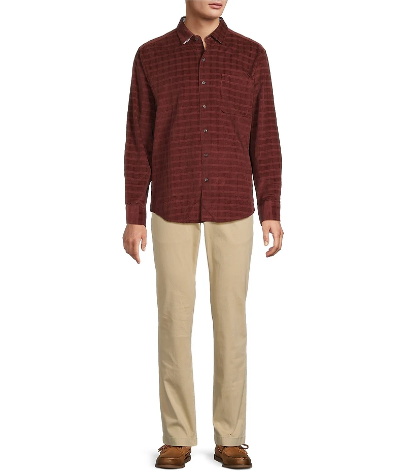 Tommy Bahama Big & Tall Check Island Cord Long Sleeve Woven Shirt