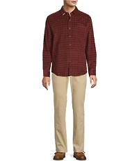 Tommy Bahama Big & Tall Check Island Cord Long Sleeve Woven Shirt