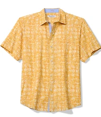 Tommy Bahama Big & Tall Coastal Ease Carrico Tiles Short Sleeve Woven Shirt