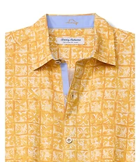 Tommy Bahama Big & Tall Coastal Ease Carrico Tiles Short Sleeve Woven Shirt