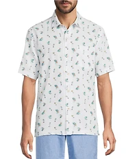 Tommy Bahama Big & Tall Coastal Ease Fiesta Fizz Short Sleeve Woven Shirt