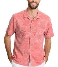 Tommy Bahama Big & Tall Coastal Ease Palms Short Sleeve Woven Camp Shirt