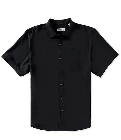 Tommy Bahama Big & Tall Coastal Ease Shoreline Check Short Sleeve Woven Camp Shirt