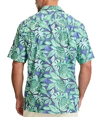 Tommy Bahama Big & Tall Coastal Ease Tropic Fringe Short Sleeve Woven Shirt