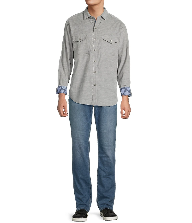 Tommy Bahama Big & Tall Coastline Cord Heather Bay Long Sleeve Woven Shirt