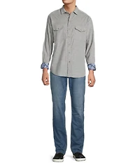Tommy Bahama Big & Tall Coastline Cord Heather Bay Long Sleeve Woven Shirt