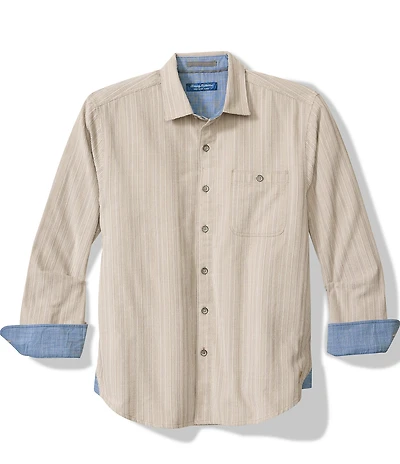 Tommy Bahama Big & Tall Coastline Cord Montecito Stripe Long Sleeve Woven Shirt