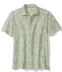 Tommy Bahama Big & Tall Costa Wave Diamond Club Performance Stretch Short Sleeve Woven Shirt