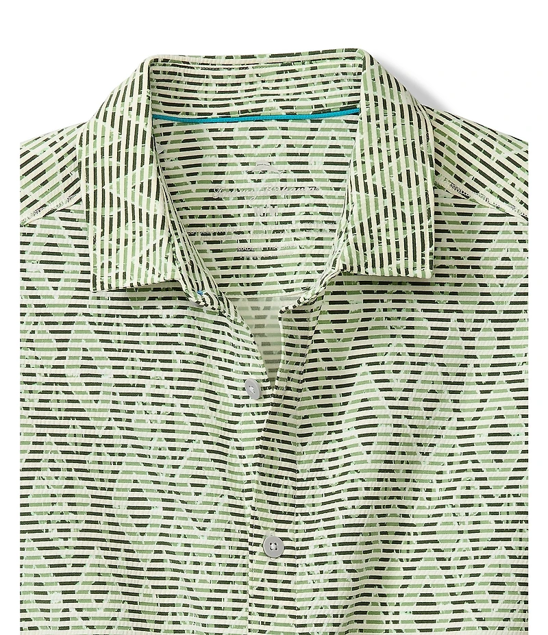 Tommy Bahama Big & Tall Costa Wave Diamond Club Performance Stretch Short Sleeve Woven Shirt