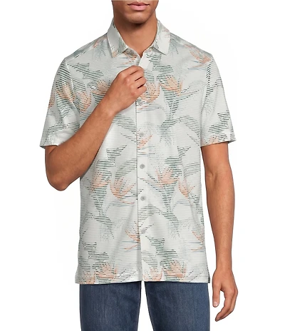 Tommy Bahama Big & Tall Costa Wave Festa Fronds Short Sleeve Woven Shirt