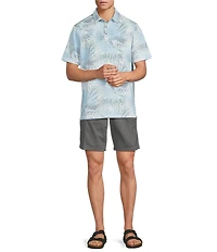 Tommy Bahama Big & Tall Costa Wave Fiore Fronds Tropical Short Sleeve Knit Polo Shirt