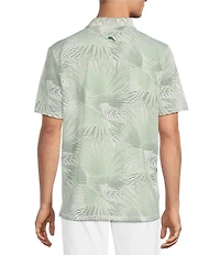 Tommy Bahama Big & Tall Costa Wave Fiore Fronds Tropical Short Sleeve Knit Polo Shirt