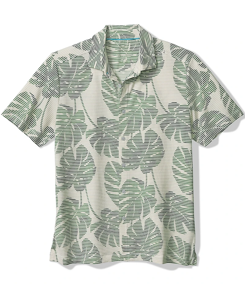 Tommy Bahama Big & Tall Costa Wave Monstera Mash Camp Short Sleeve Woven Shirt