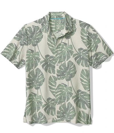 Tommy Bahama Big & Tall Costa Wave Monstera Mash Camp Short Sleeve Woven Shirt