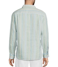Tommy Bahama Big & Tall Delgada Stripe Long Sleeve Woven Shirt